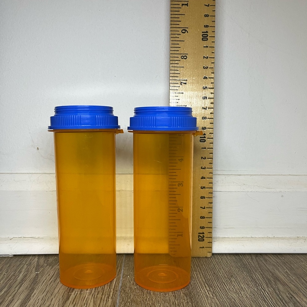 6.5 inch tall Lot of 2 Empty Pill Bottles